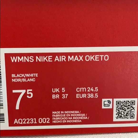 Nike Air Max Oketo Black Canvas W AUTHENTIC - Picture 9 of 9